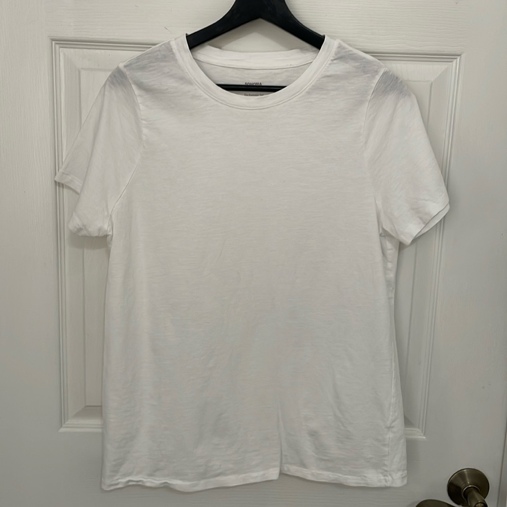 Sonoma women’s white classic cotton the everyday tee